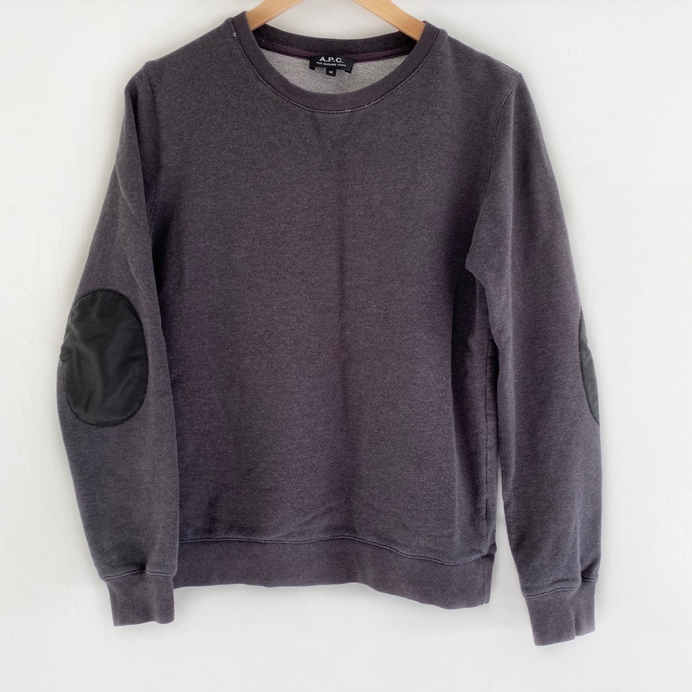 APC Rue Madame Paris Elbow Patch Crewneck M